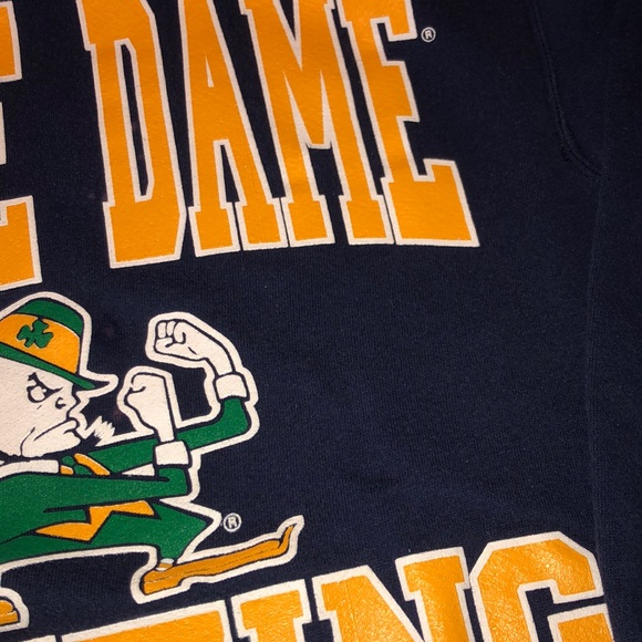 VTG Notre Dame Fighting Irish SpellOut Sweatshirt - Picture 3 of 7